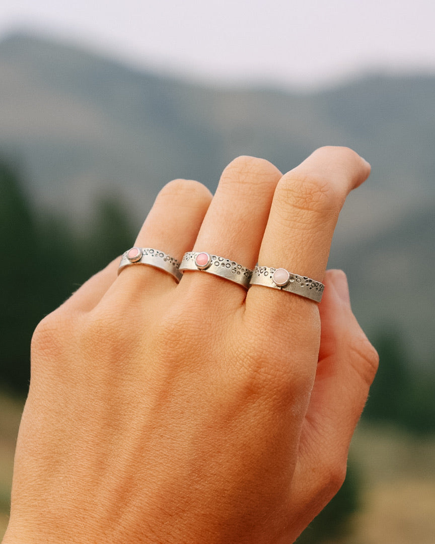 BROOK Trout Pattern Ring || Pink Spiny Oyster