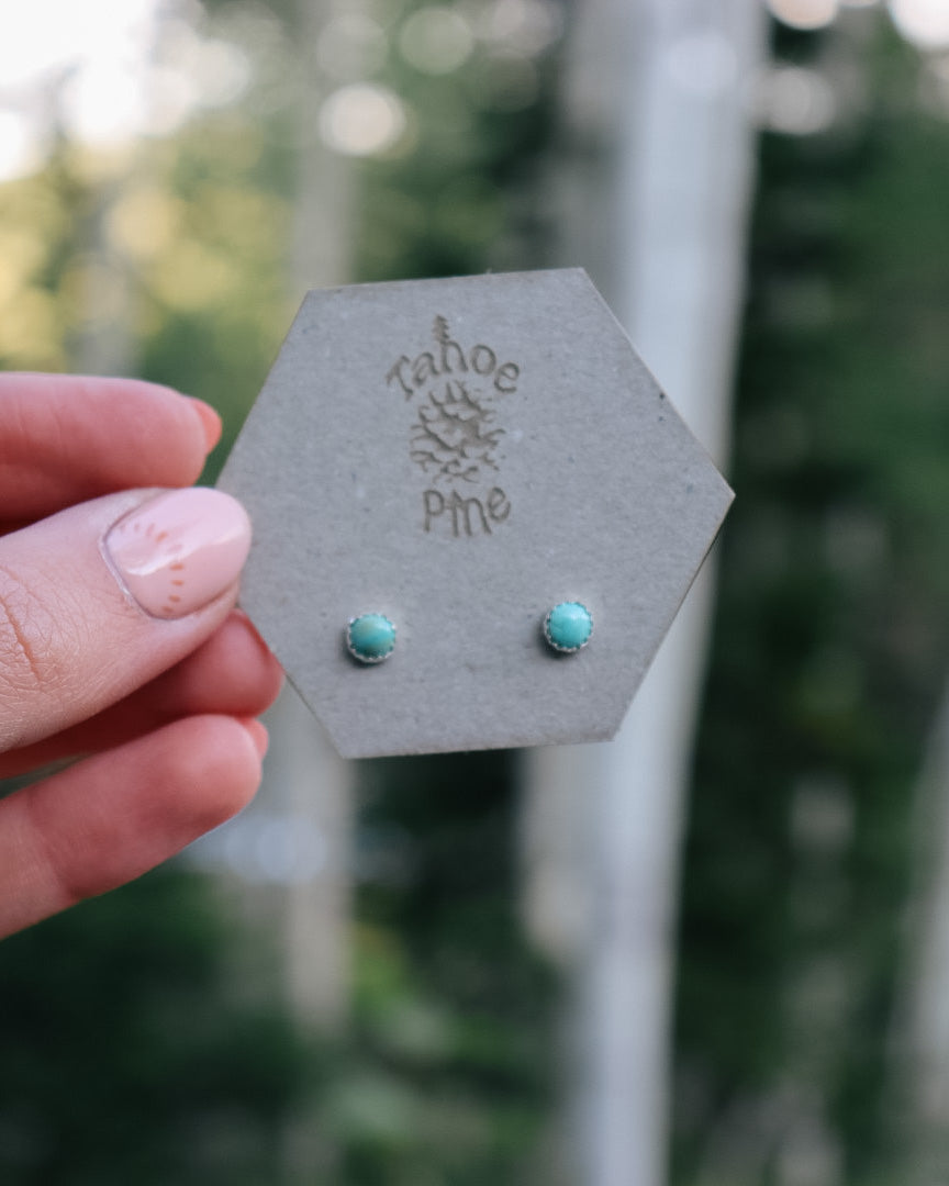 Lone Mountain Turquoise Studs 5mm
