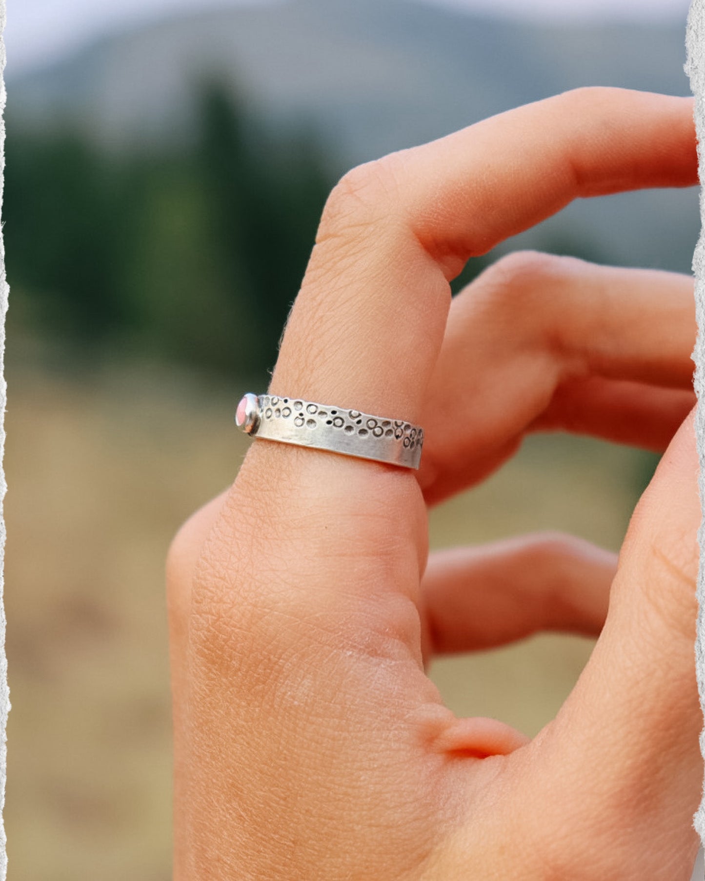BROOK Trout Pattern Ring || Pink Spiny Oyster