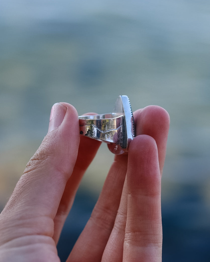 Gary Green Jasper Ring || Mountain Range Band ||8
