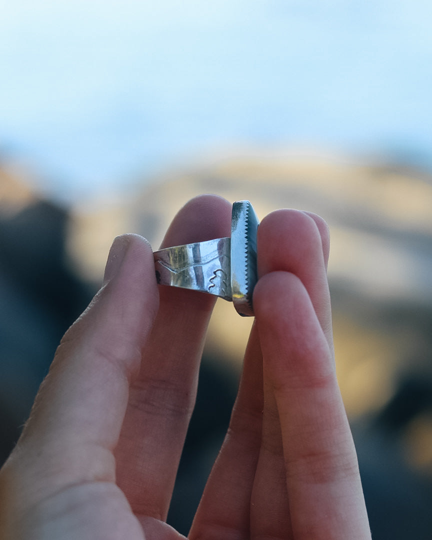 Gary Green Jasper Ring || Mountain Range Band ||8
