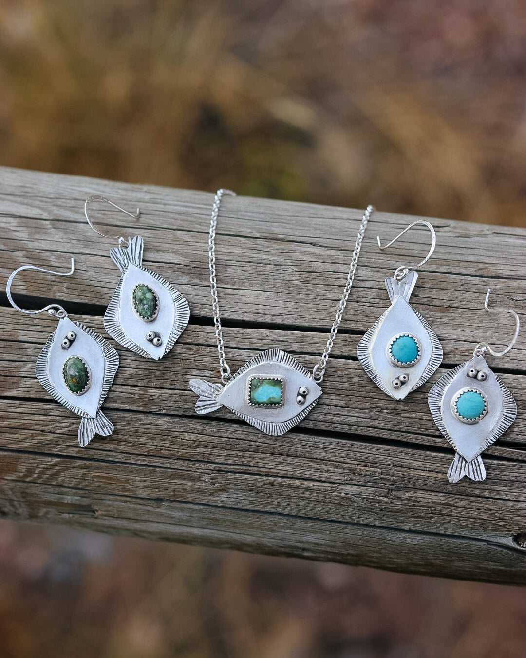 Halibut Earrings || Lone Mountain Turquoise