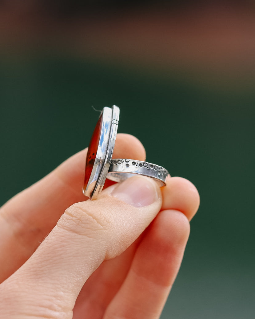 Montana Agate Trout Ring || 8