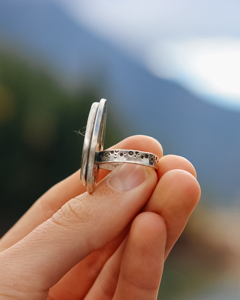 Montana Agate Trout Ring || 7.5