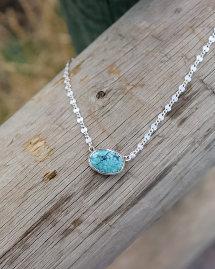 Stevie Necklace || White Water Turquoise