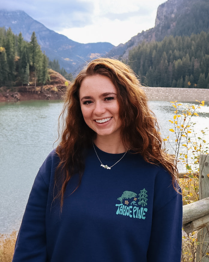 Tahoe Trout Bar Necklace || Sonoran Gold Turquoise