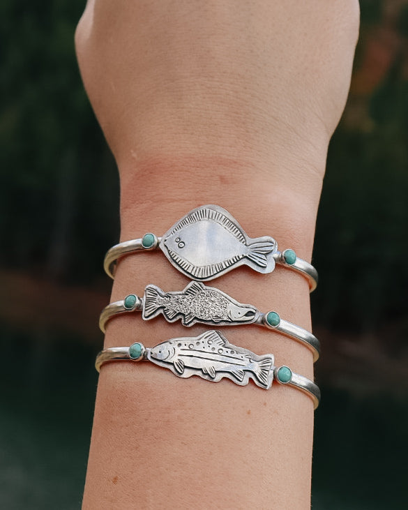 Kokanee Salmon Cuff || Lone Mountain Turquoise