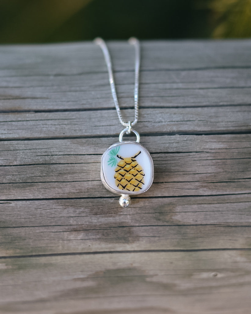 Ceramic Pinecone Necklace