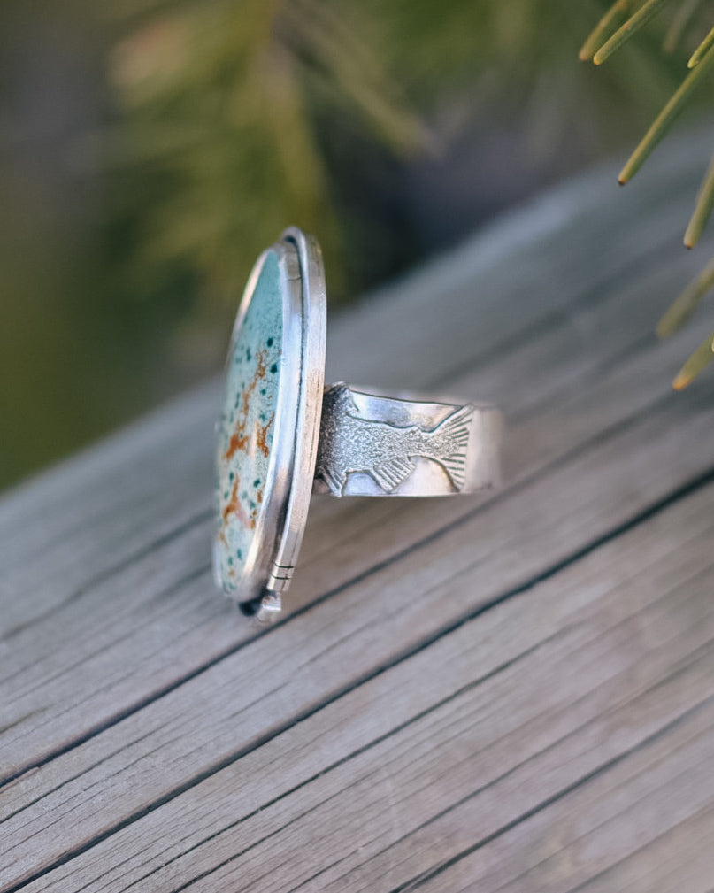 Split Kokanee Ring || Morning Dew Jasper 8.5