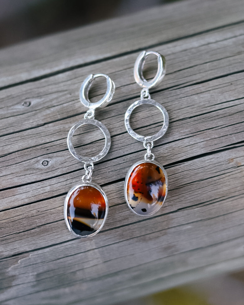 Montana Agate Huggies