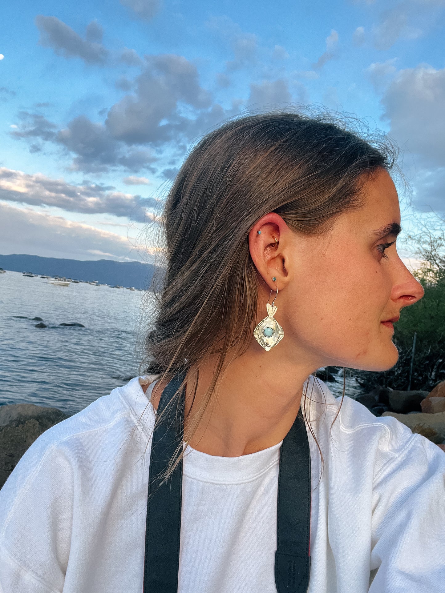 Halibut Earrings || Lone Mountain Turquoise
