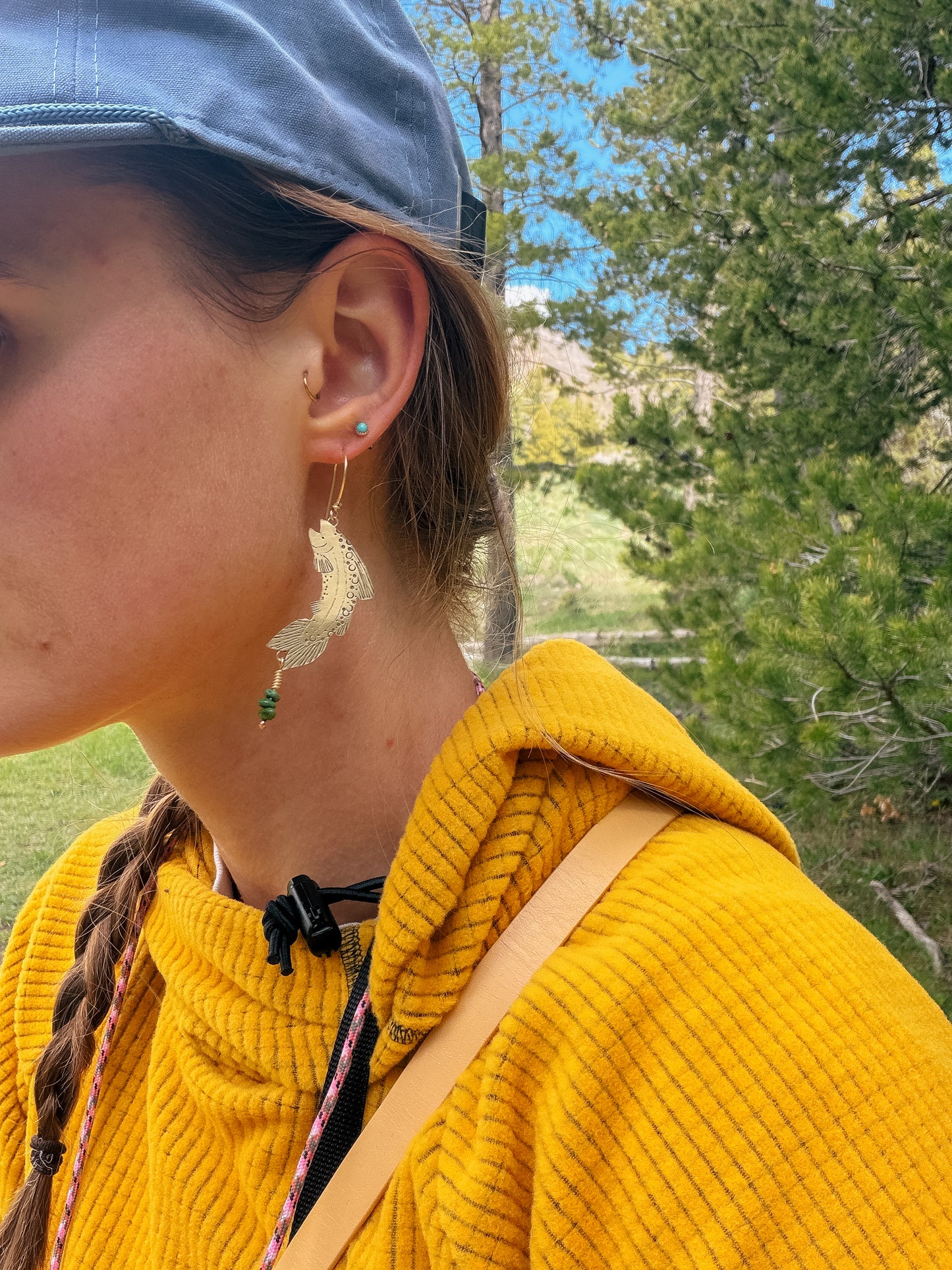 Jumping Trout || Brass || Sonoran Gold turquoise