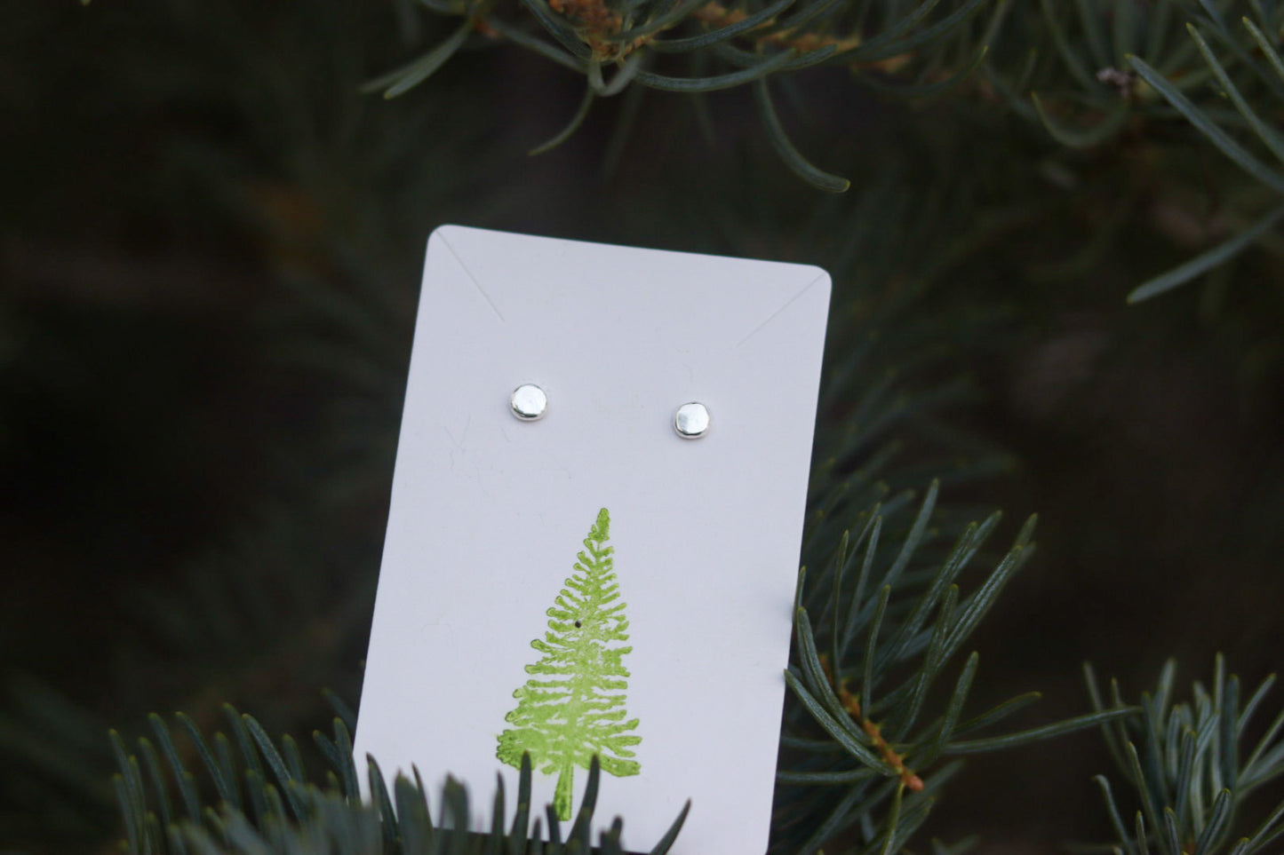 Hammered Dot Studs