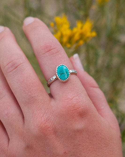 Lone Mountain Turquoise Ring || 6.75