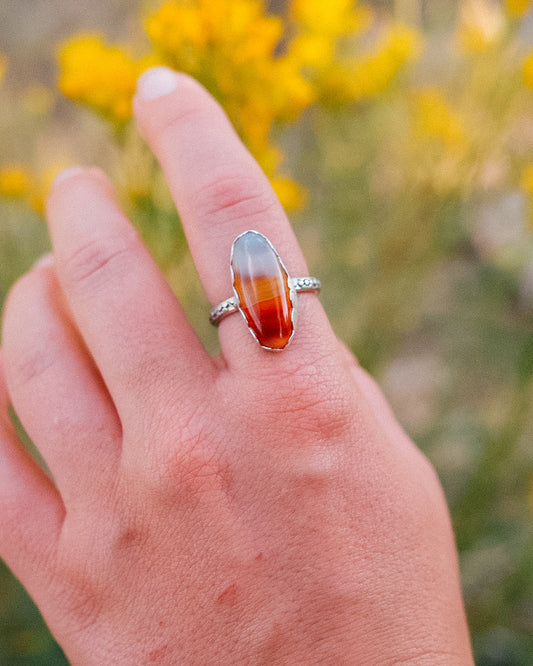 Montana Agate Sunset Ring || 7