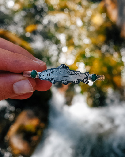Tahoe Trout Cuff || Turquoise || 5.5''