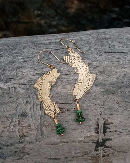 Jumping Trout || Brass || Sonoran Gold turquoise