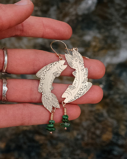 Jumping Trout || Brass || Sonoran Gold turquoise