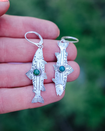 Tahoe Trout Earrings || Turquoise