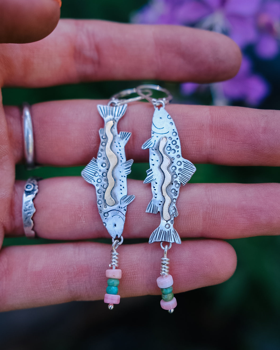Rainbow Trout Earrings