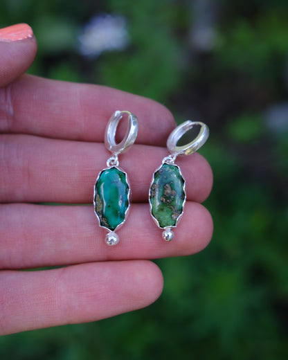 Sonoran Gold Turquoise Huggies