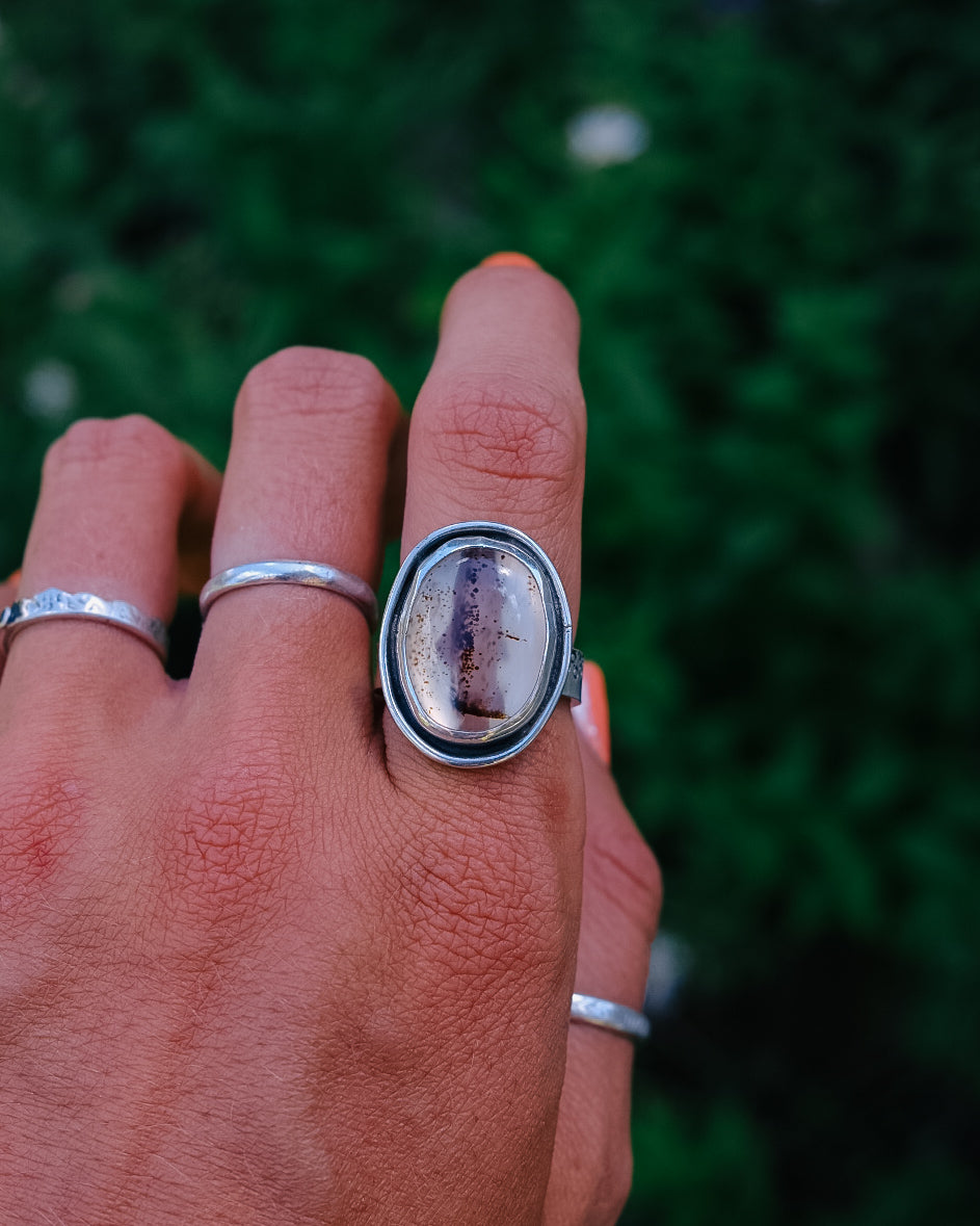 Montana Agate Trout Ring || 8.75