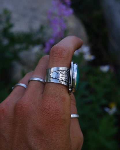 Split Trout Ring || Kingsman Turquoise || 7.75-8