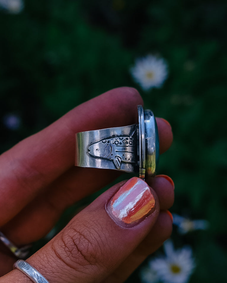 Split Trout Ring || Kingsman Turquoise || 7.75-8