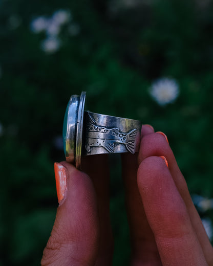 Split Trout Ring || Kingsman Turquoise || 7.75-8
