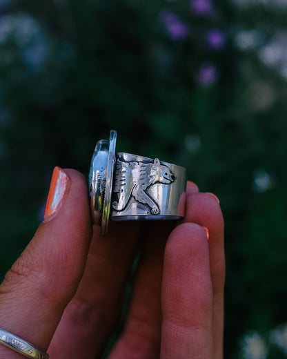 Bear Bum Ring || Nevada No.8 Turquoise || 8.25