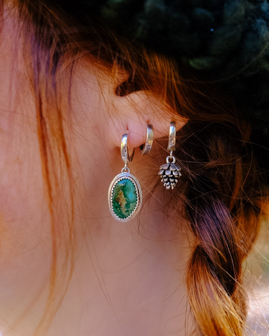 Sonoran Gold Turquoise Huggies