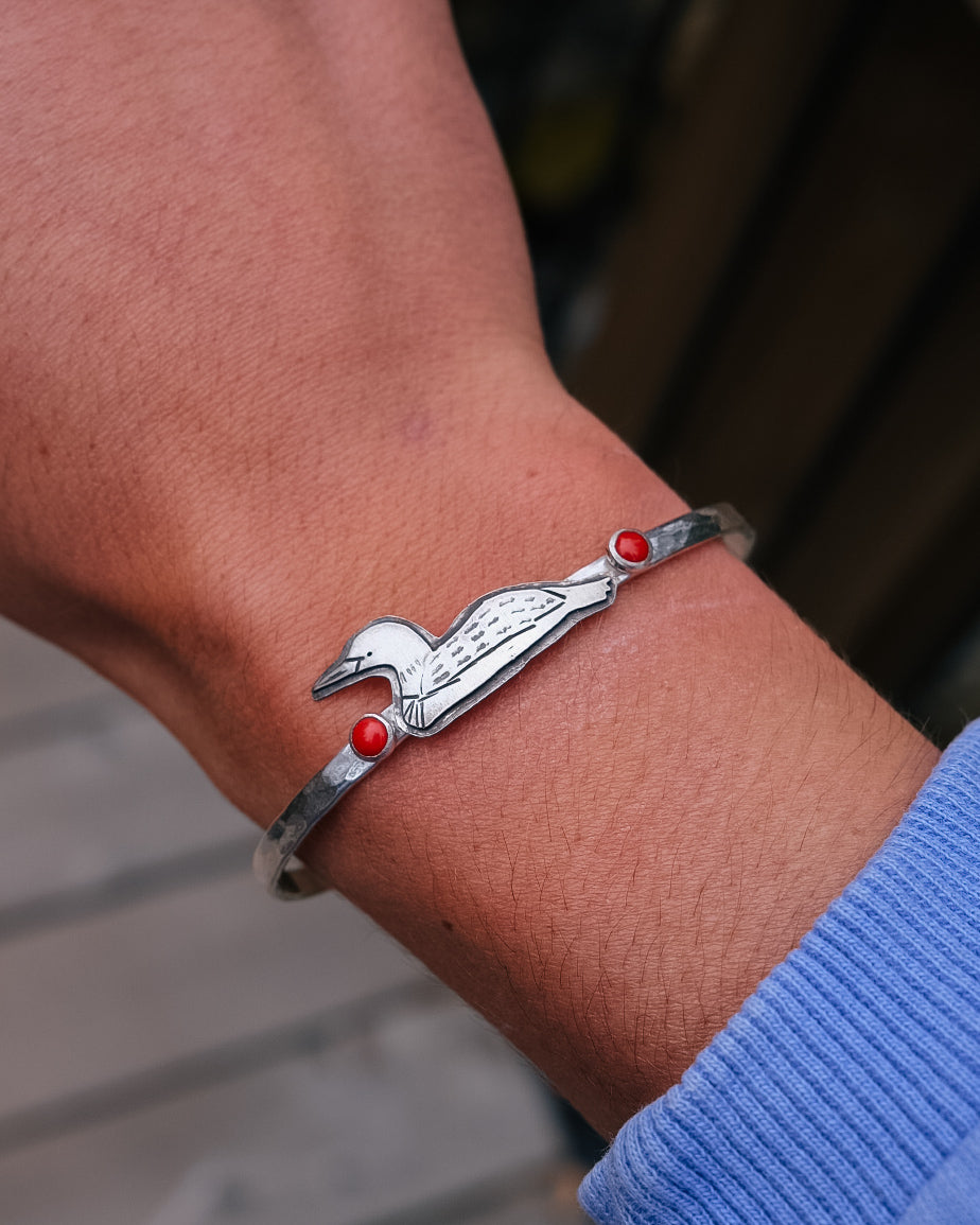 Loon Cuff || Red Coral
