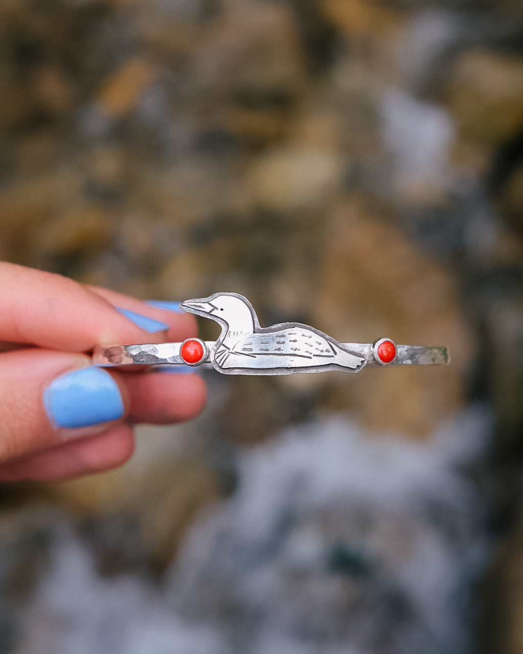 Loon Cuff || Red Coral