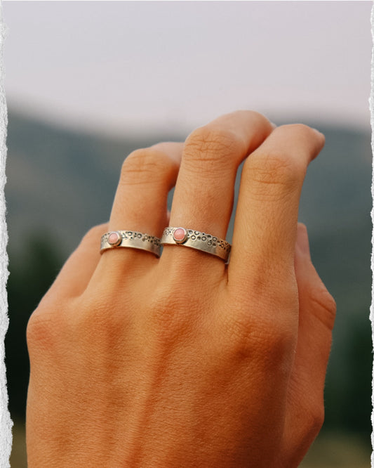 BROOK Trout Pattern Ring || Pink Spiny Oyster