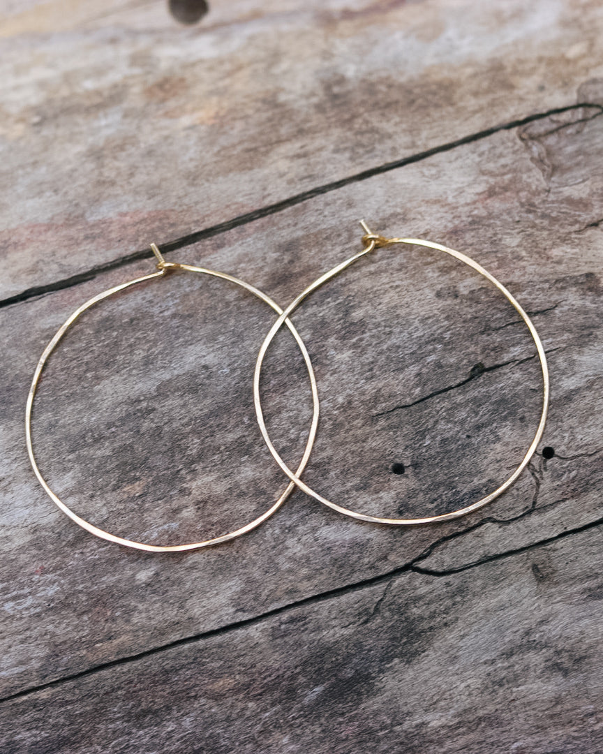 14K gold-fill Hoops || 4mm