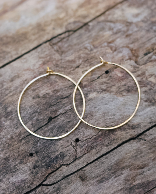 14K gold fill Hoops || 3mm