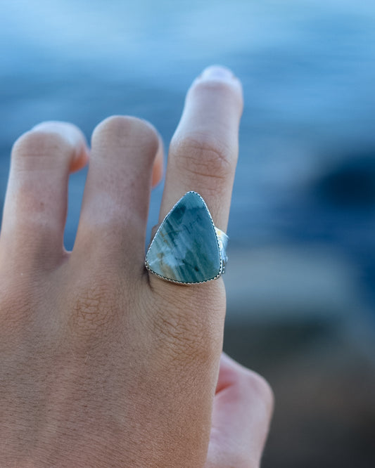 Gary Green Jasper Ring || Mountain Range Band ||8