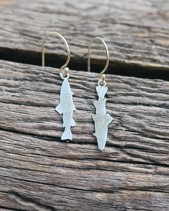 Sterling Silver offers Trout Earrings- Large