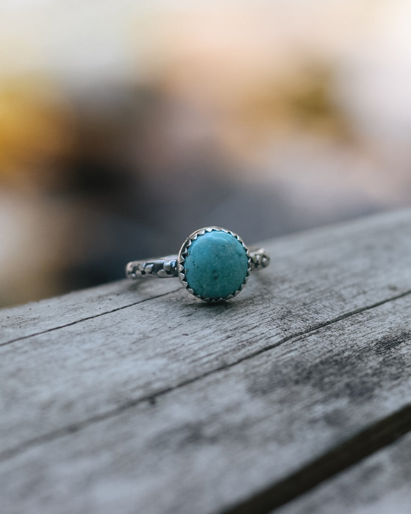 White Water Turquoise Ring|| 7.75