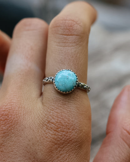 White Water Turquoise Ring|| 7.75