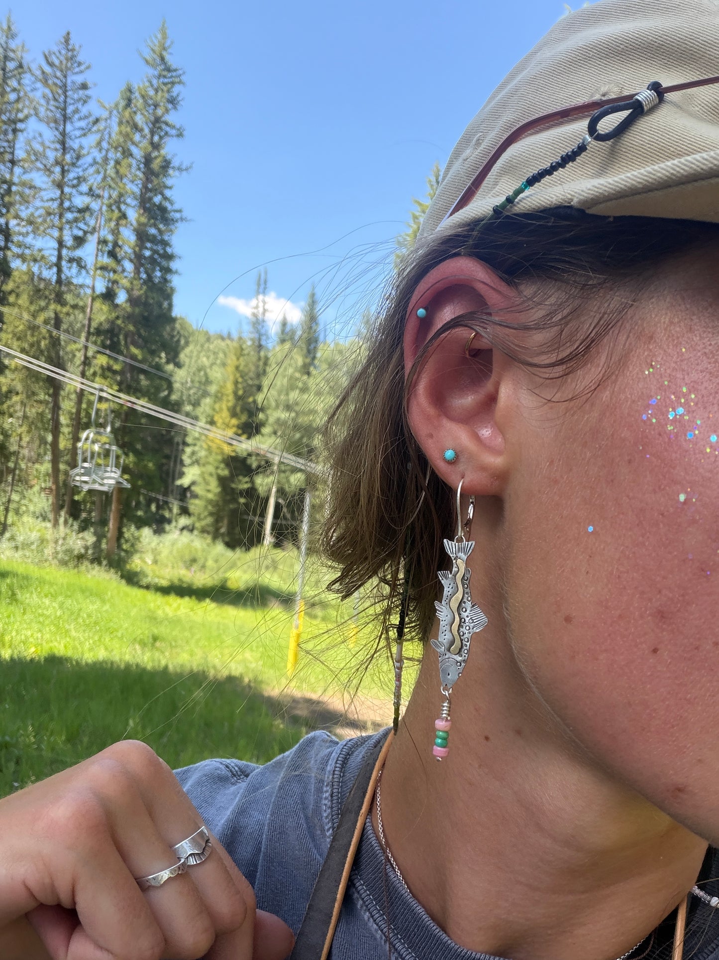 Rainbow Trout Earrings