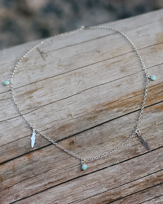 Turquoise Trout Charm Necklace