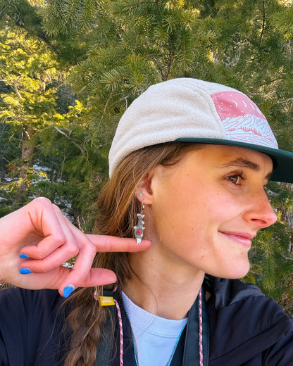 Kokanee Salmon Earrings || Red Coral