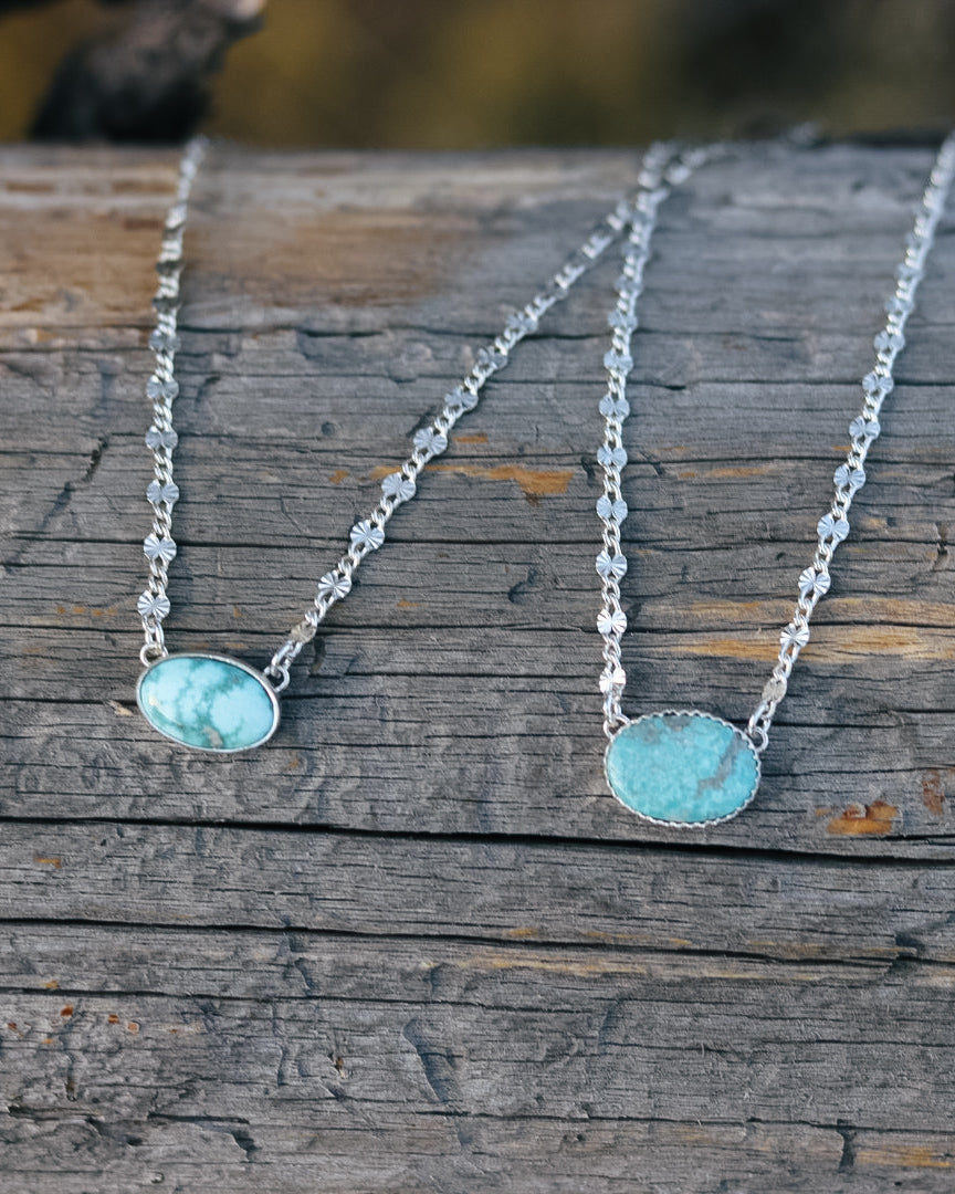 Stevie Necklace || White Water Turquoise