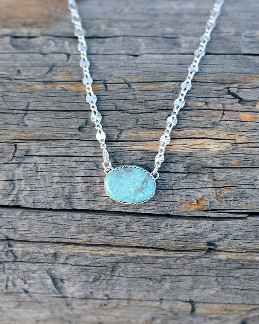 Stevie Necklace || White Water Turquoise