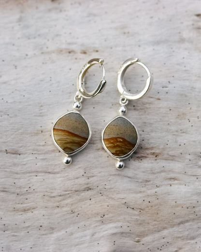 Arryo Jasper Huggie Hoop Earrings