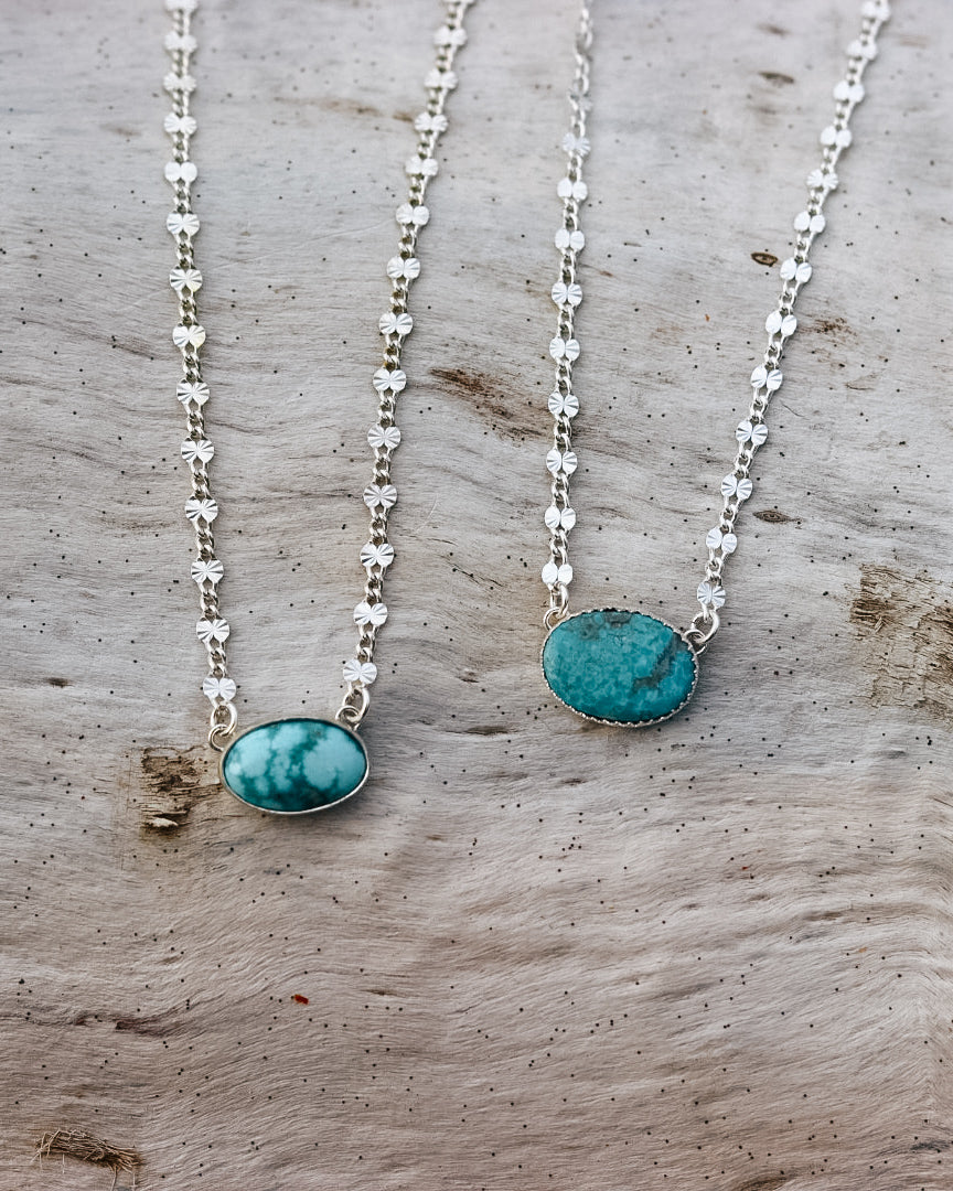 Stevie Necklace || White Water Turquoise