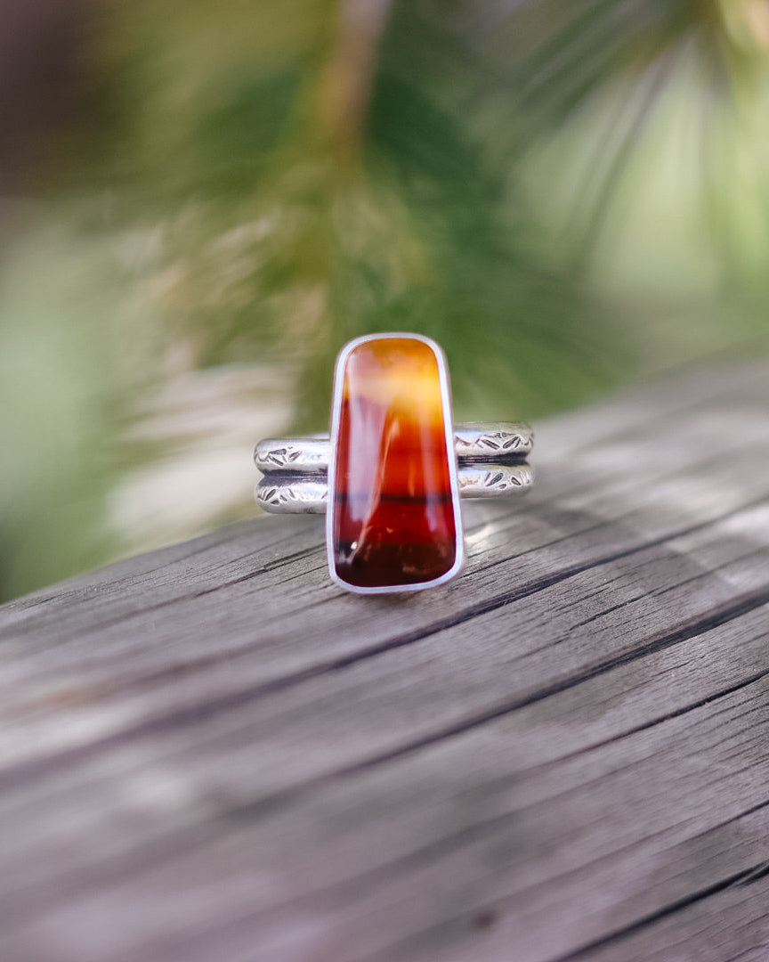 Montana Agate Sunset Ring || 7