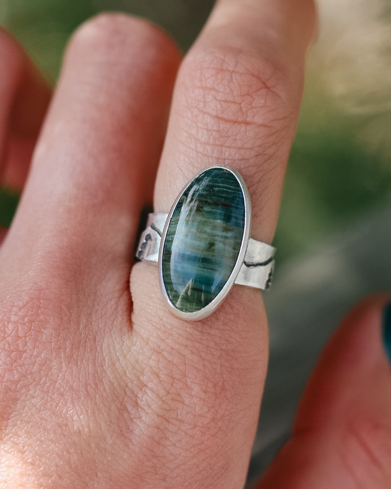 Gary Green Jasper Mountain Ring || 6.5-6.75