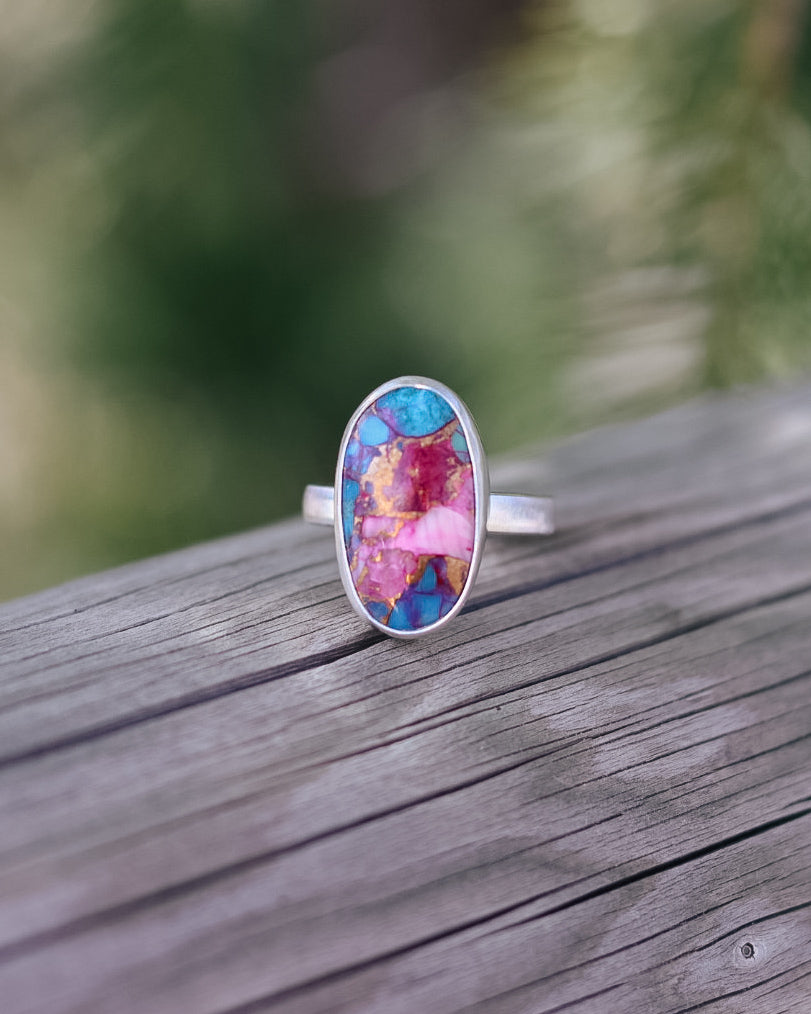 Pink Mojave Turquoise Ring || 7